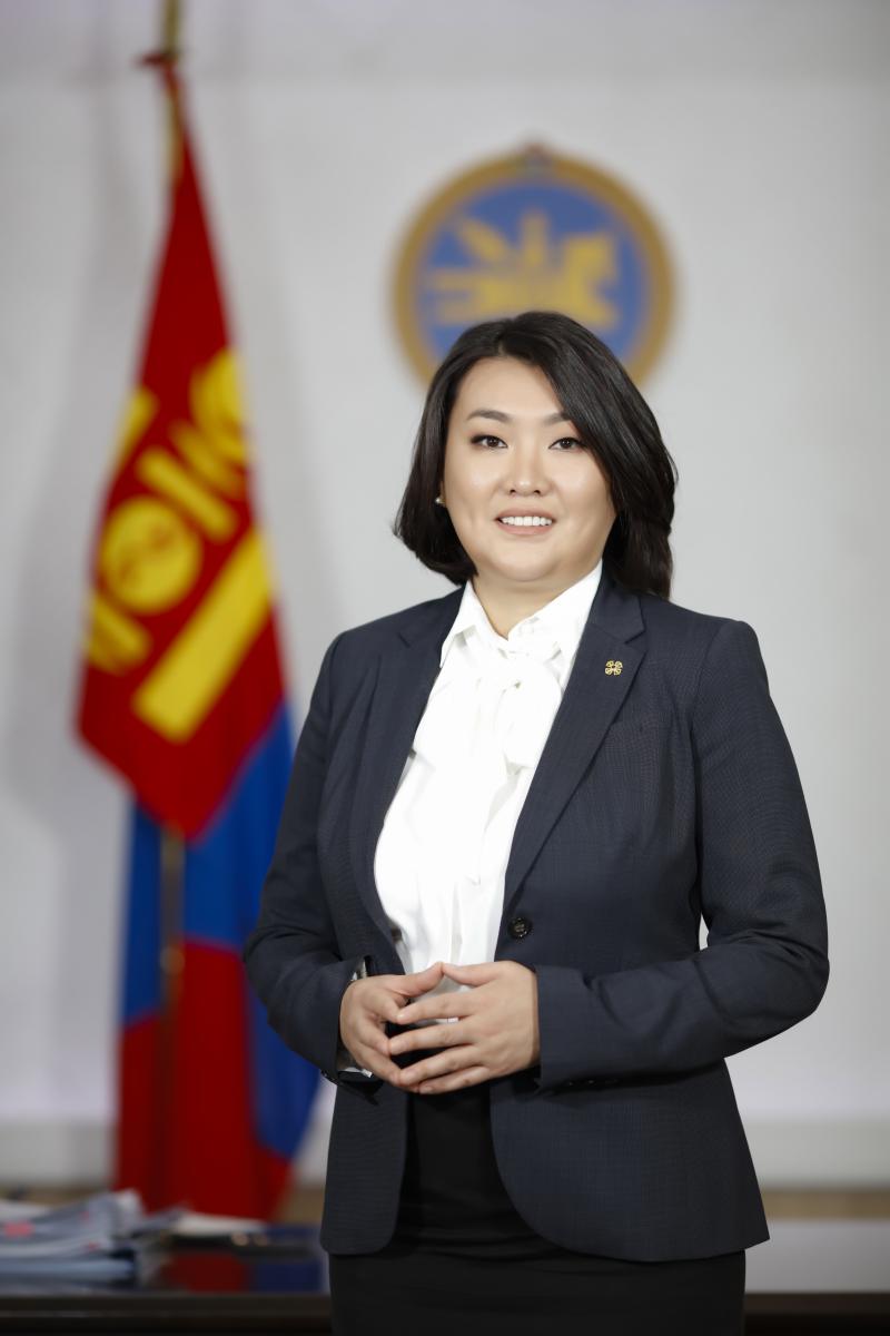  Монгол Улсын Засгийн газрын гишүүн, Хөдөлмөр, нийгмийн хамгааллын сайд А.АРИУНЗАЯА
